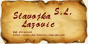 Slavojka Lazović vizit kartica